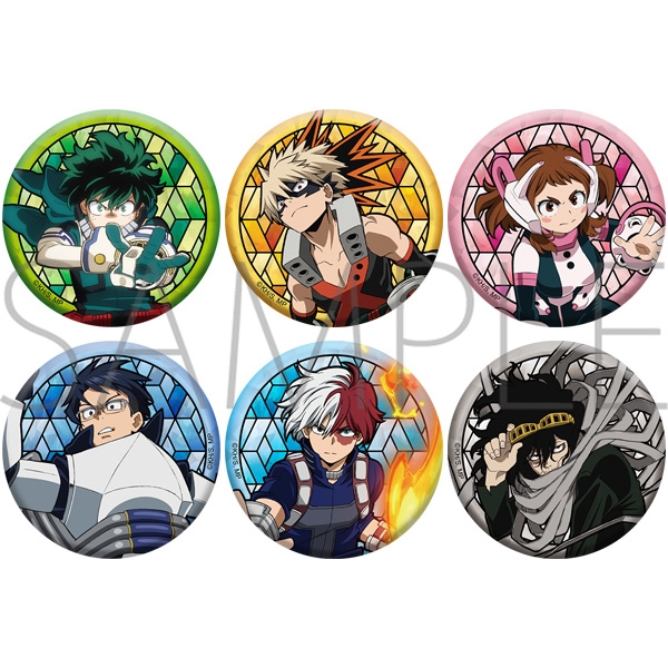 僕のヒーローアカデミア ステンドグラス風 トレーディングホログラム缶バッジ アニメイト22 10 01 発売