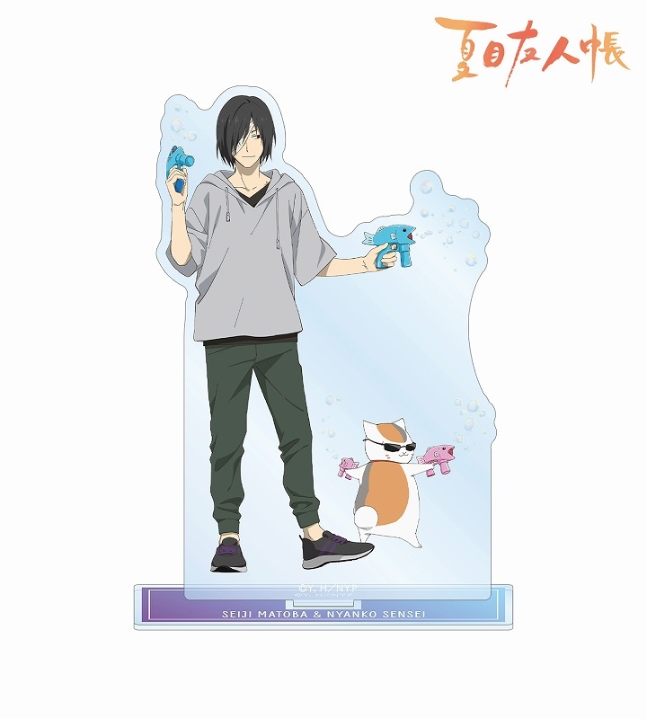 夏目友人帳 描き下ろしイラスト 的場静司 ニャンコ先生 シャボン玉ver Bigアクリルスタンド アニメイトで22 10 08 発売