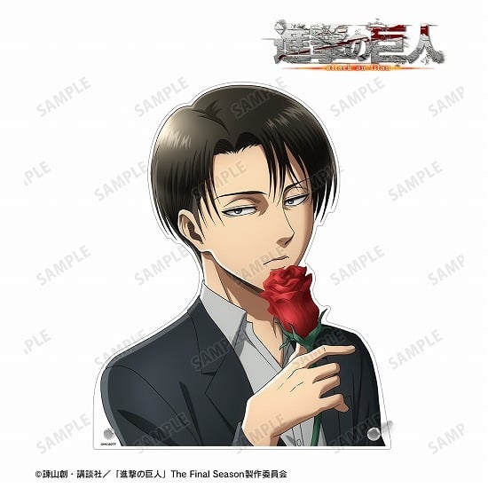 進撃の巨人 描き下ろし リヴァイ Flower Shop ver. 特大ダイカットアクリルパネル                     ホビーストックで2024年9月発売