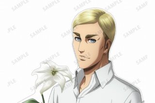 進撃の巨人 描き下ろし エルヴィン Flower Shop ver. 特大ダイカットアクリルパネル                     ホビーストックで2024年9月発売