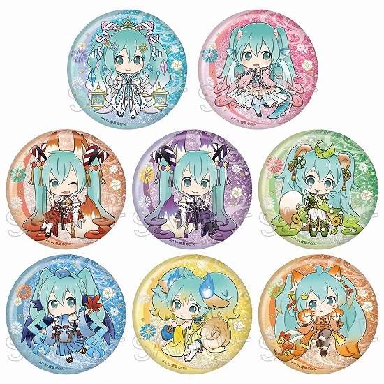 【再販】初音ミク 百鬼夜行 キラキラ缶バッジ 8個入り1BOX                     ホビーストックで2024年8月発売