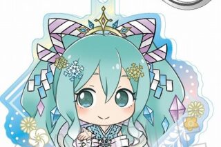 【再販】初音ミク 百鬼夜行 オーロラアクリルキーホルダー 雪女                     ホビーストックで2024年8月発売