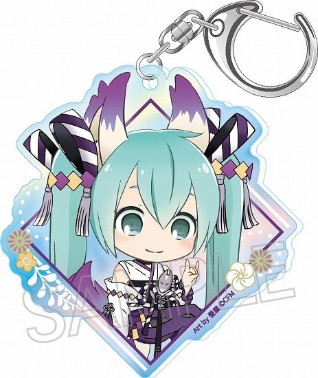 【再販】初音ミク 百鬼夜行 オーロラアクリルキーホルダー 妖狐 藤                     ホビーストックで2024年8月発売