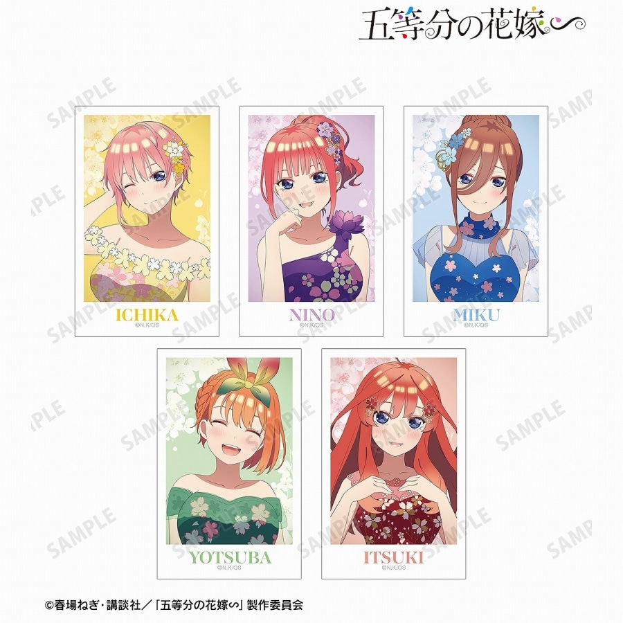 五等分の花嫁∽ 描き下ろし 桜ドレスver. インスタントカメラ風イラストカード5枚セット
 アニメイトで
2024/07/27 発売