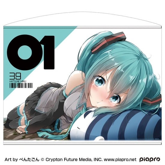 【再販】初音ミク 横型100cmタペストリー ぺんたごん Ver.                     ホビーストックで2024年9月発売