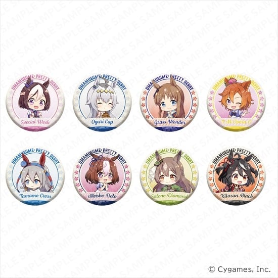 ウマ娘 プリティーダービー にいてんご缶バッジ+56 8個入り1BOX                     ホビーストックで2024年11月発売