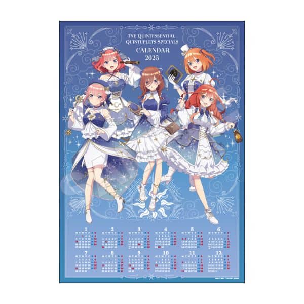 五等分の花嫁∽ 壁掛けカレンダー 2025(ポスター仕様) キャラアニで
                                                2024年10月発売