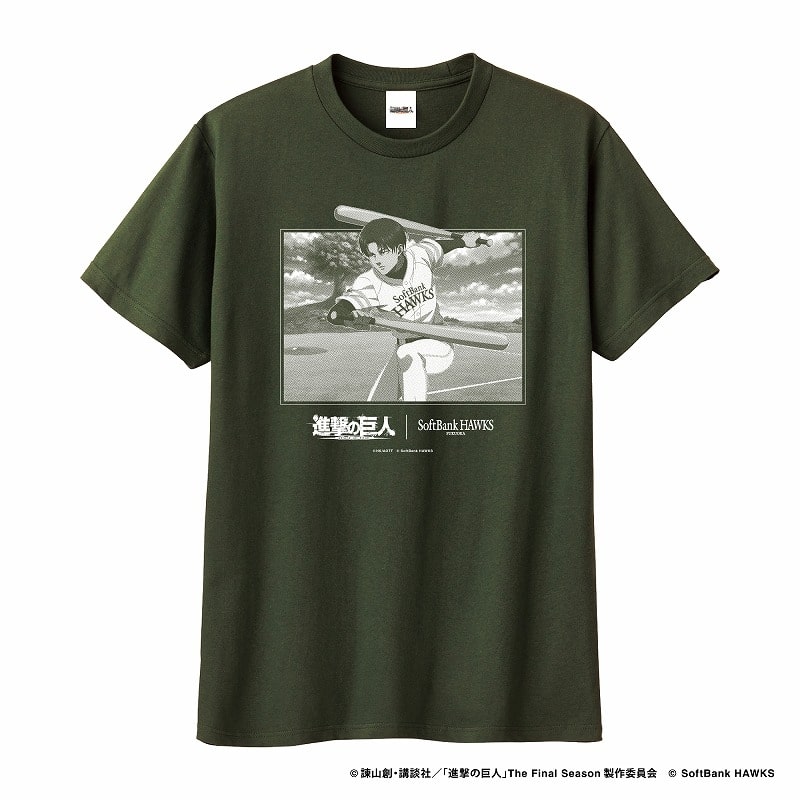 進撃の巨人×パ・リーグ6球団コラボ 2024進撃の巨人/福岡ソフトバンクホークス Tシャツ (リヴァイ) XLサイズ
 アニメイトで
2024年11月上旬発売