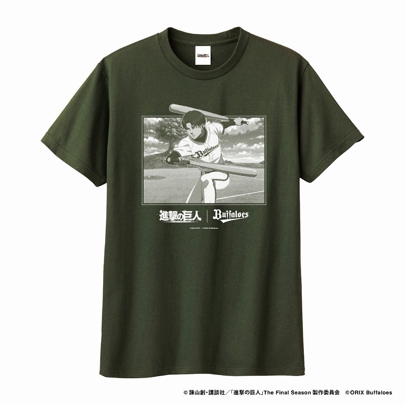 進撃の巨人×パ・リーグ6球団コラボ 2024進撃の巨人/オリックス・バファローズ Tシャツ (リヴァイ) XLサイズ
 アニメイトで
2024年11月上旬発売