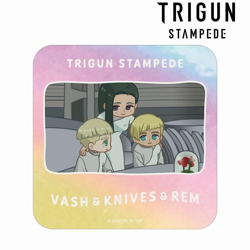 TVアニメ「TRIGUN STAMPEDE」 ヴァッシュ&ナイヴズ&レム ゆるコマ オーロラステッカー
 アニメイトで2025/02/07 発売