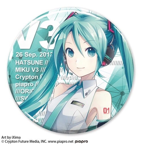 【再販】初音ミク V3 缶バッジ                     ホビーストックで2024年12月発売