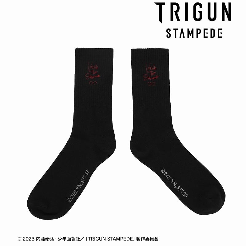 TVアニメ「TRIGUN STAMPEDE」 ヴァッシュ・ザ・スタンピード ワンポイント刺繍靴下ユニセックス(サイズ/24-26cm相当)
 アニメイトで2025/03/07 発売