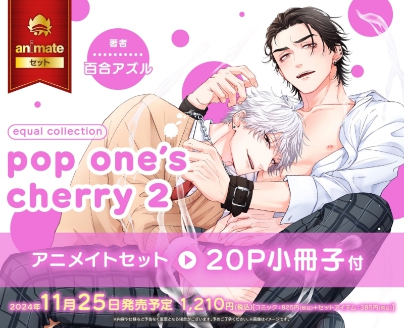 [BL漫画] pop one’s cherry第2巻 アニメイトセット【20P小冊子付き】
 
2024年11月25日発売
で取扱中