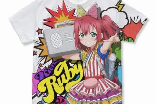 ラブライブ!サンシャイン!! 描き下ろし 黒澤ルビィ フルグラフィックTシャツ ソロコンサートver./WHITE-L
 アニメイトで2025年02月発売