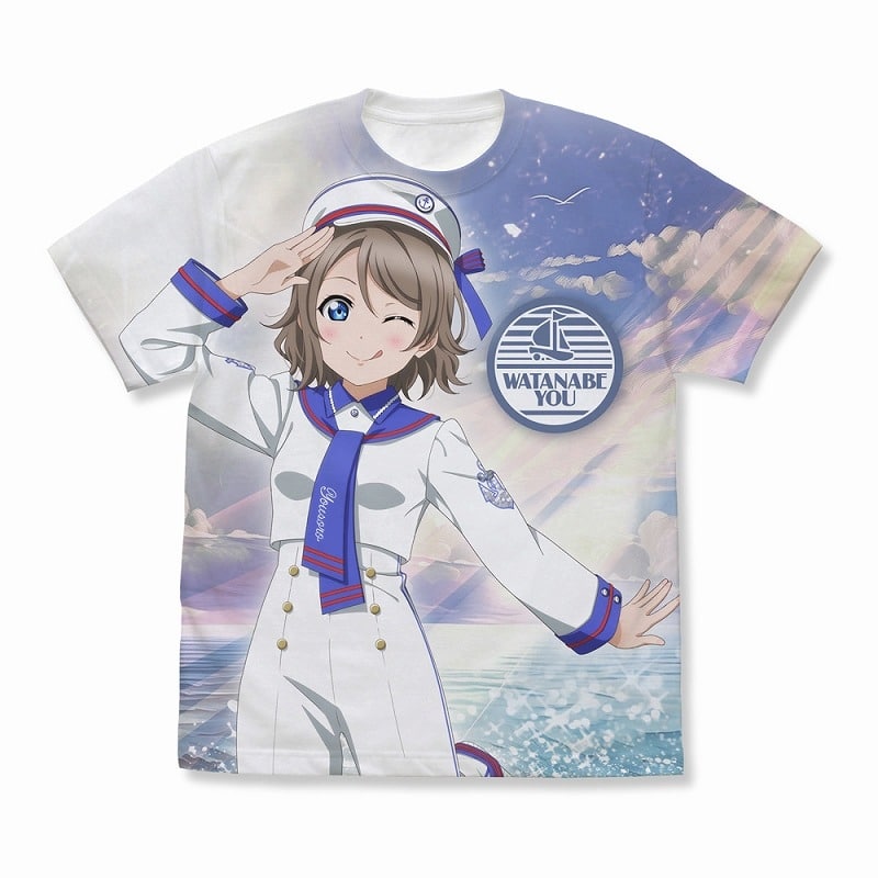 ラブライブ!サンシャイン!! 描き下ろし 渡辺 曜 フルグラフィックTシャツ ソロコンサートver./WHITE-XL
 アニメイトで2025年02月発売