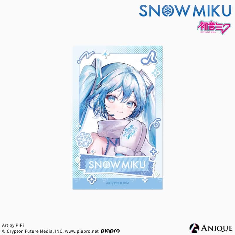 初音ミク [SNOW MIKU] 雪ミク 描き下ろしイラスト初音ミク Art by PiPi ミニブロマイド アニメイトで2025年04月 下旬 発売予定