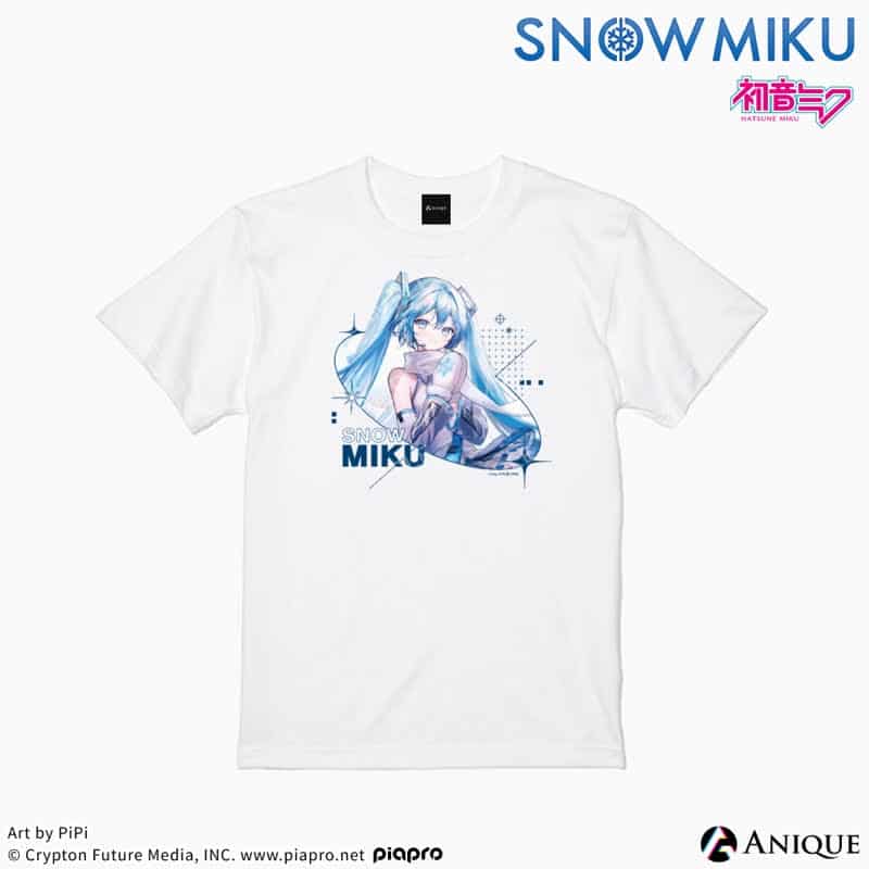 初音ミク [SNOW MIKU] 雪ミク 描き下ろしイラスト初音ミク Art by PiPi Tシャツ(フリーサイズ) アニメイトで2025年04月 下旬 発売予定