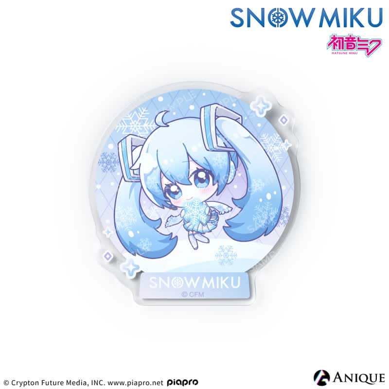 初音ミク [SNOW MIKU] 雪ミク 描き起こしミニキャライラスト初音ミク アクリルバッジ アニメイトで2025年04月 下旬 発売予定