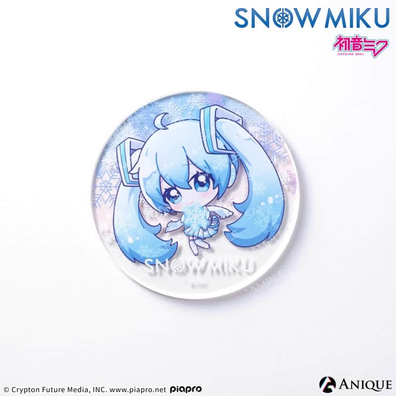 初音ミク [SNOW MIKU] 雪ミク 描き起こしミニキャライラスト初音ミク アクリルコースター アニメイトで2025年04月 下旬 発売予定