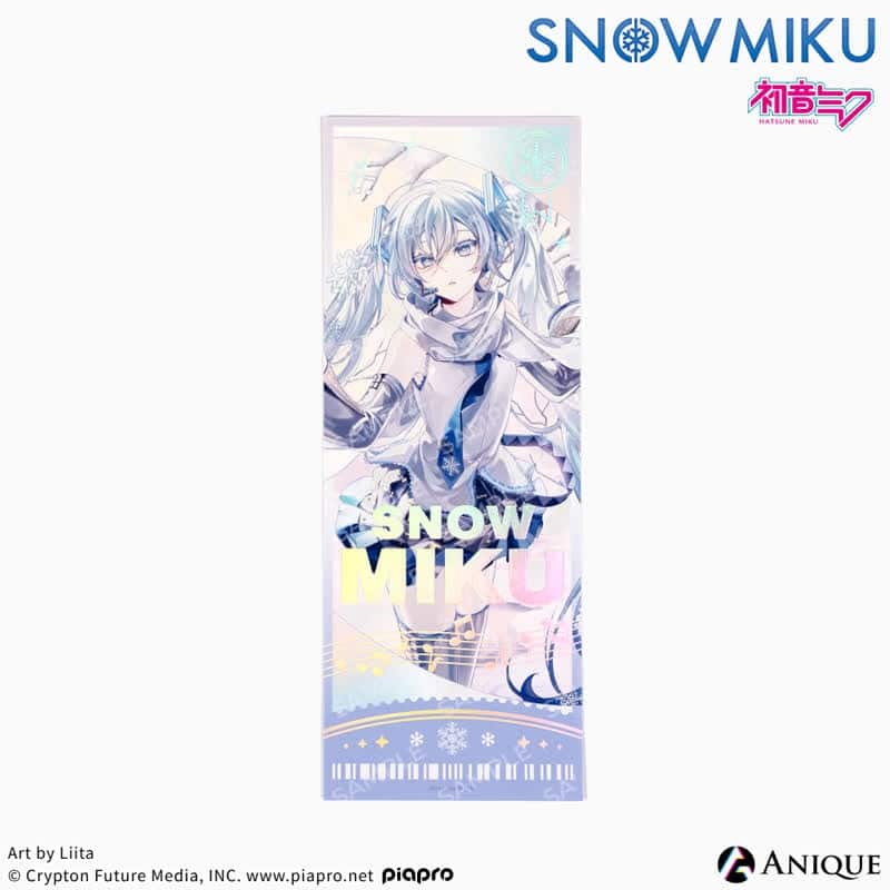 初音ミク [SNOW MIKU] 雪ミク 描き下ろしイラスト初音ミク Art by 梨伊荼(Liita) 箔押しチケット風カード アニメイトで2025年04月 下旬 発売予定