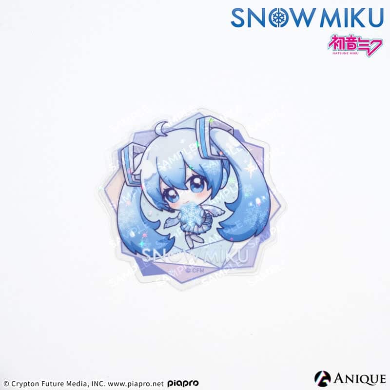 初音ミク [SNOW MIKU] 雪ミク 描き起こしミニキャライラスト初音ミク ホログラムクリアステッカー アニメイトで2025年04月 下旬 発売予定