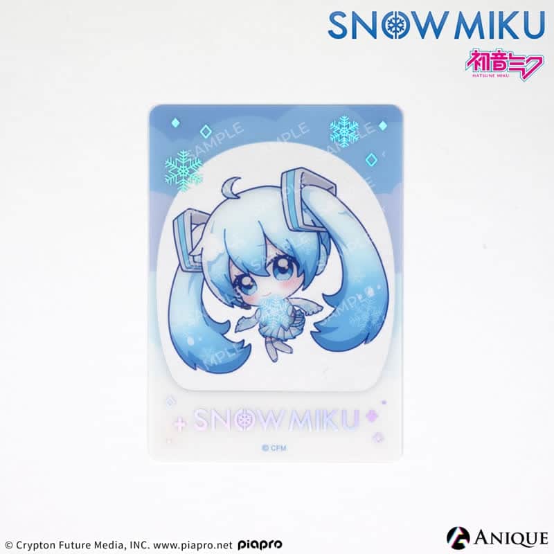 初音ミク [SNOW MIKU] 雪ミク 描き起こしミニキャライラスト初音ミク 箔押しクリアフォトカード アニメイトで2025年04月 下旬 発売予定