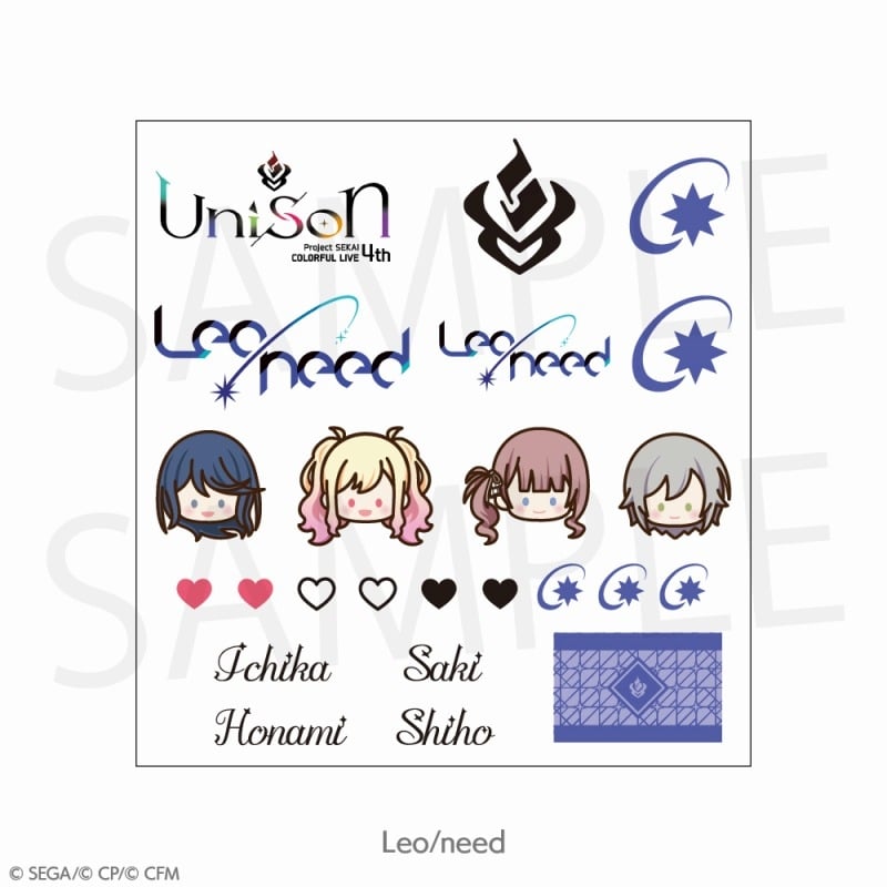 プロセカ プロジェクトセカイ COLORFUL LIVE 4th – Unison – ボディシール[Leo/need]
 アニメイトで
2025/02/10 発売