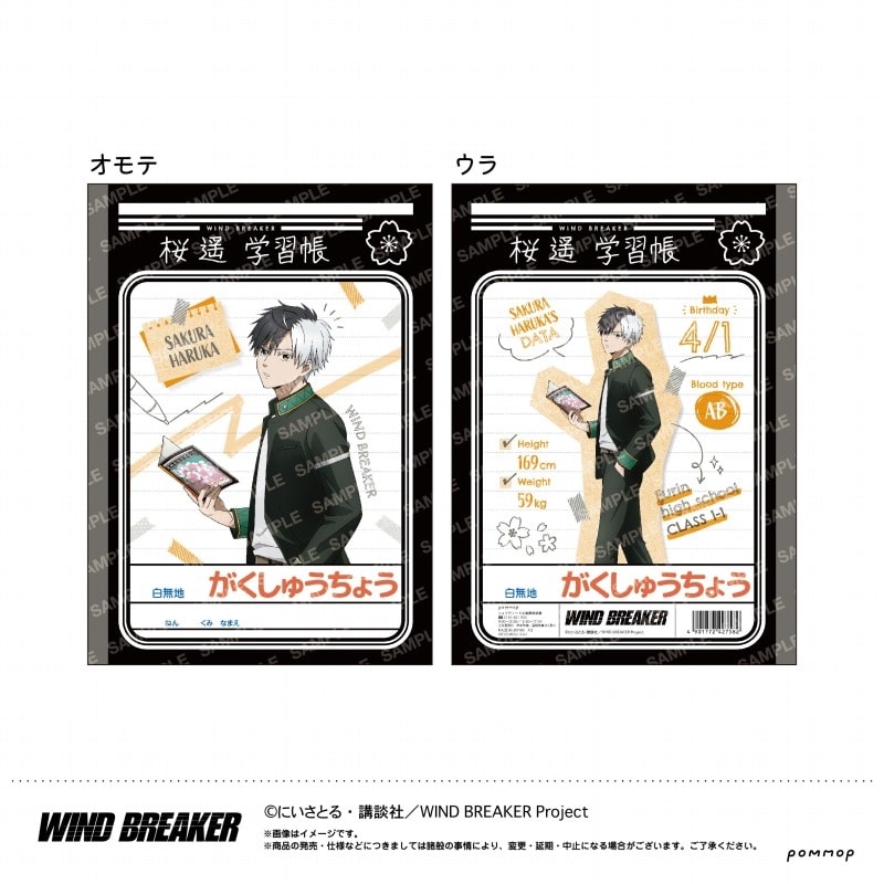 ウィンドブレイカー (ウィンブレ) B5学習帳-屋上で勉強会-(A 桜 遥)
 
2025年03月発売
