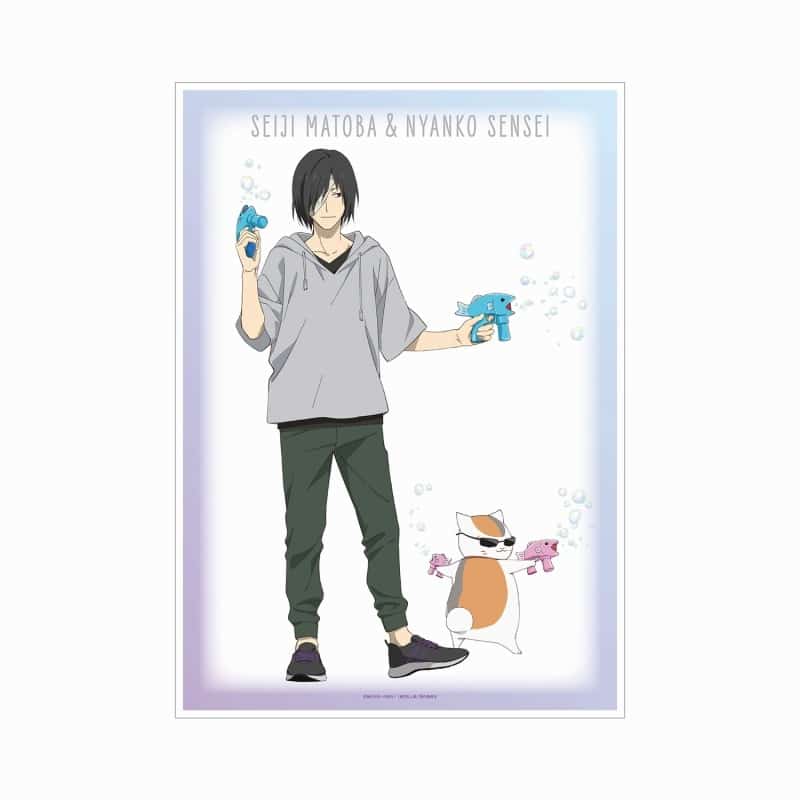 夏目友人帳 描き下ろしイラスト 的場静司&ニャンコ先生 シャボン玉ver. A3マット加工ポスター【再販】
 
2025年7月27日発売