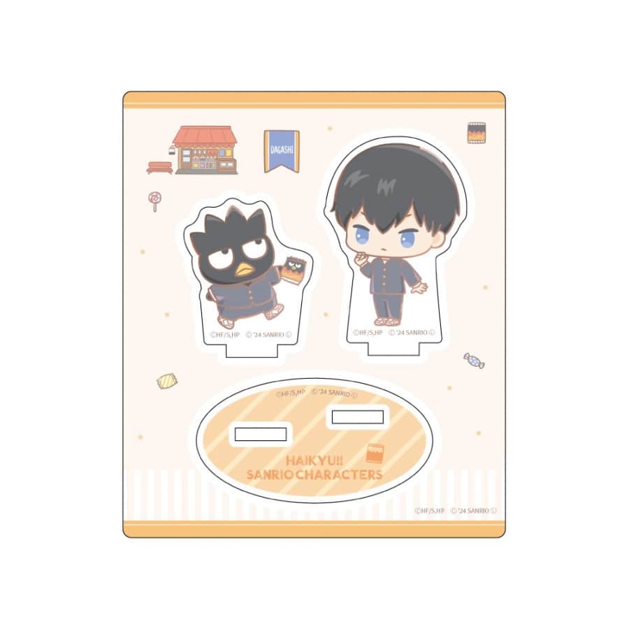 ハイキュー!!×サンリオキャラクターズ アクリルスタンド②影山飛雄×バッドばつ丸
 
2024年8月2日発売