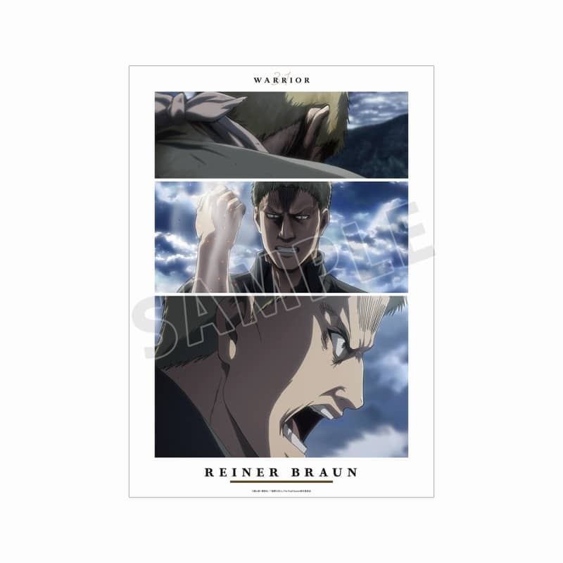 進撃の巨人 ライナー 場面写A3マット加工ポスター【再販】
 
2025年8月7日発売
で取扱中