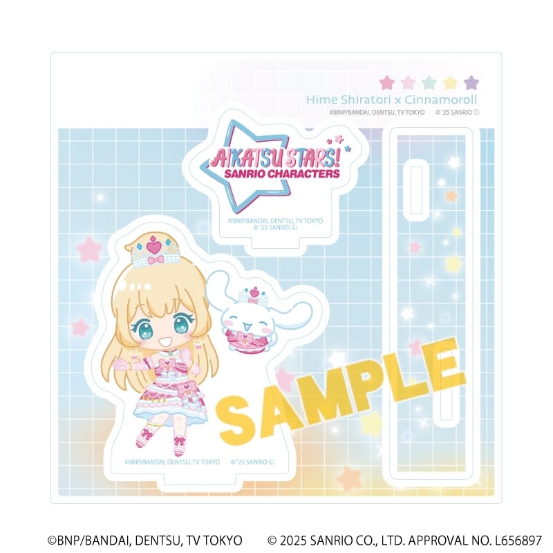 アイカツスターズ!×サンリオキャラクターズ アクリルスタンドプレート6月白鳥ひめ×シナモロール(コラボイラスト(ミニキャラ))
 
2025年08月発売
