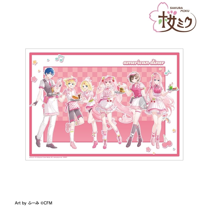 桜ミク 描き下ろし 集合 アメリカンダイナーver. Art by ふーみ A3マット加工ポスター
 
2025年9月17日発売