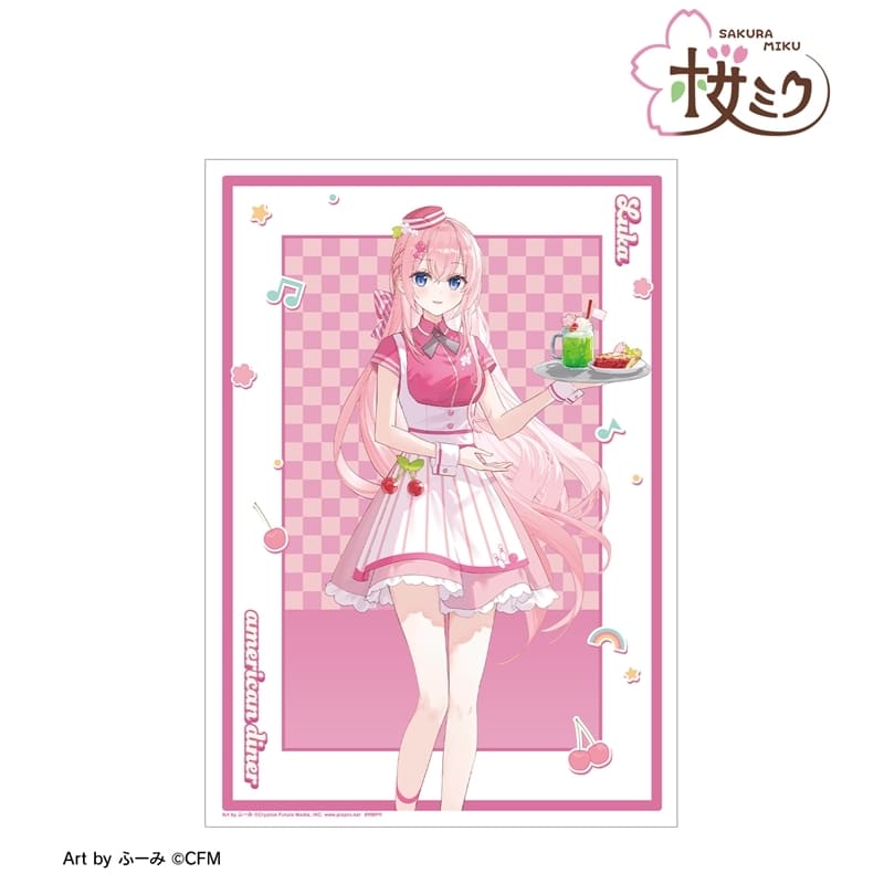 桜ミク 描き下ろし 巡音ルカ アメリカンダイナーver. Art by ふーみ A3マット加工ポスター
 
2025年9月17日発売