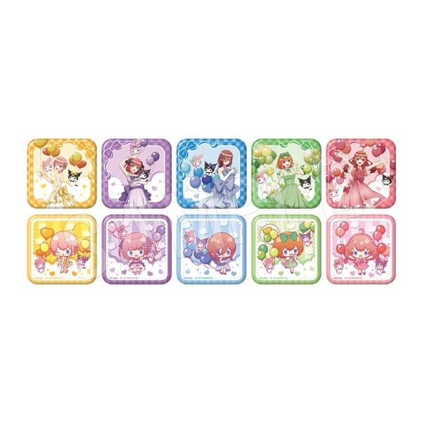 五等分の花嫁* × マイメロディ&クロミ トレーディングスクエア缶バッジ バルーン&リボンver.
 
2025年09月発売
