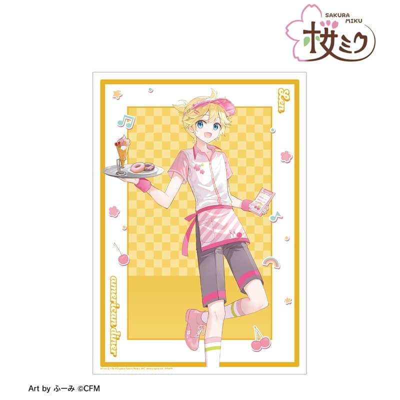 桜ミク 描き下ろし 鏡音レン アメリカンダイナーver. Art by ふーみ A3マット加工ポスター
 
2025年9月17日発売