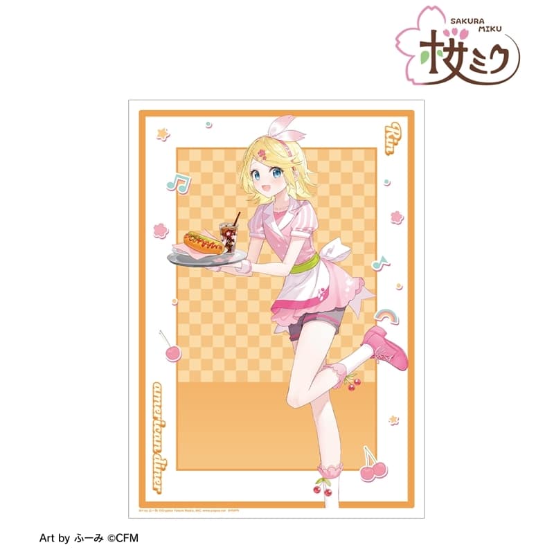 桜ミク 描き下ろし 鏡音リン アメリカンダイナーver. Art by ふーみ A3マット加工ポスター
 
2025年9月17日発売