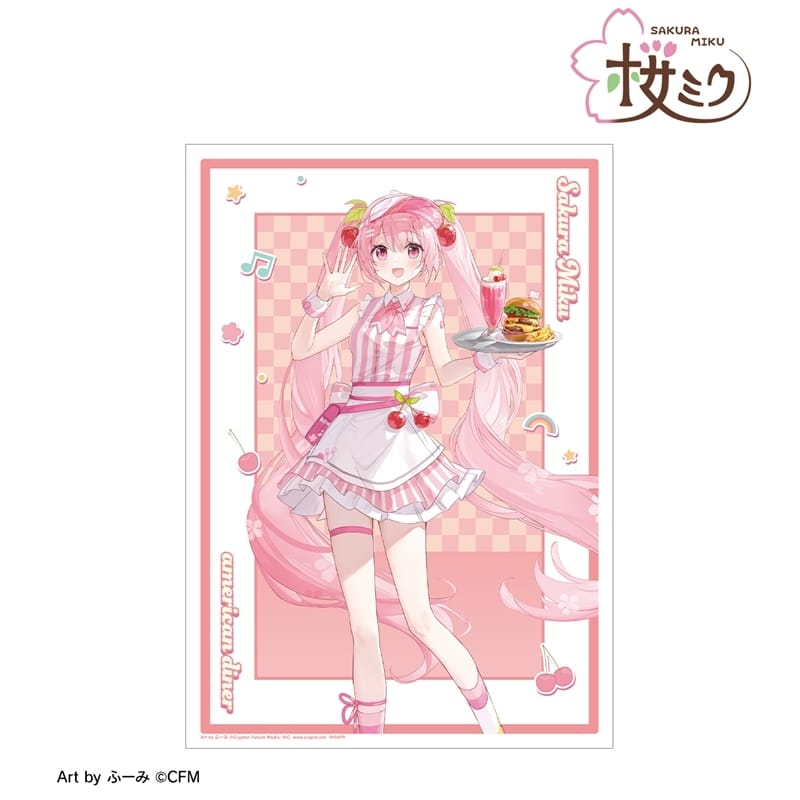 桜ミク 描き下ろし 桜ミク アメリカンダイナーver. Art by ふーみ A3マット加工ポスター
 
2025年9月17日発売