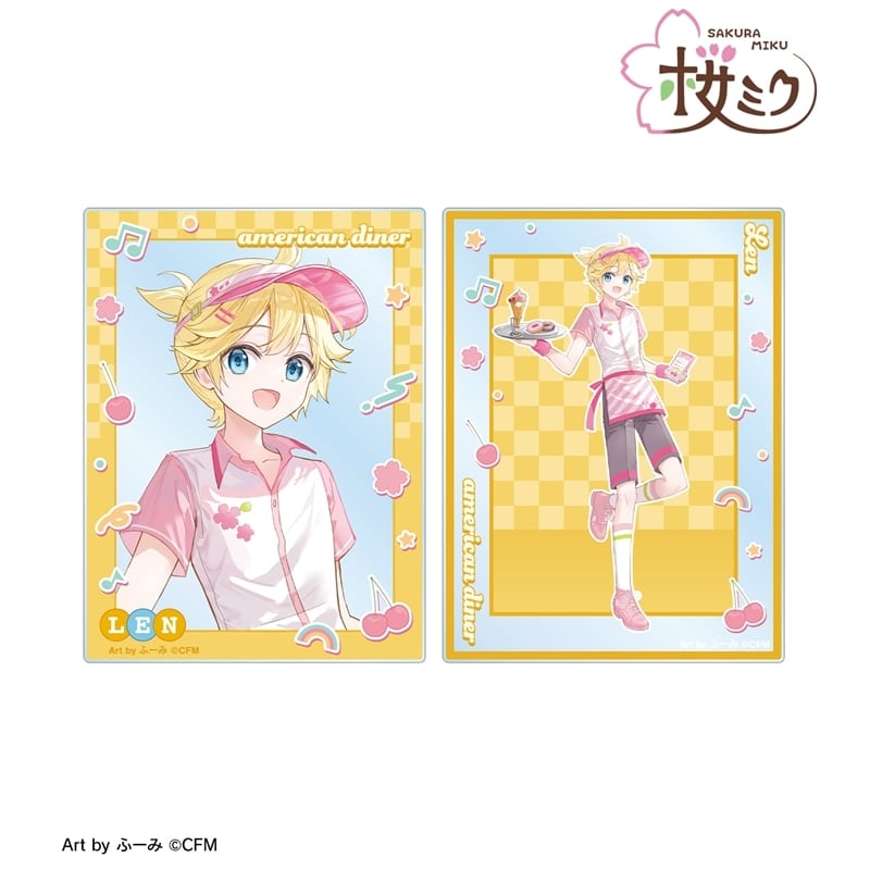 桜ミク 描き下ろし 鏡音レン アメリカンダイナーver. Art by ふーみ アクリルカード2枚セット
 
2025年9月17日発売