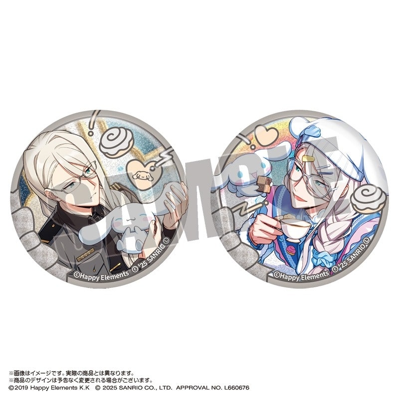 エリオスライジングヒーローズ × サンリオキャラクターズ グリッター缶バッジセット 2.ヴィクター・ヴァレンタイン×シナモロール
 
2025年10月発売