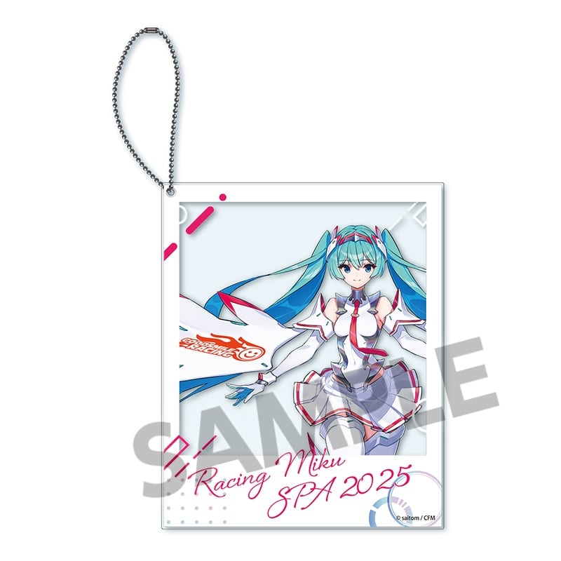 レーシングミク SPA 2025 キービジュアル1 Ver. ポラロイド風アクリルキーホルダー
 
2025年08月発売