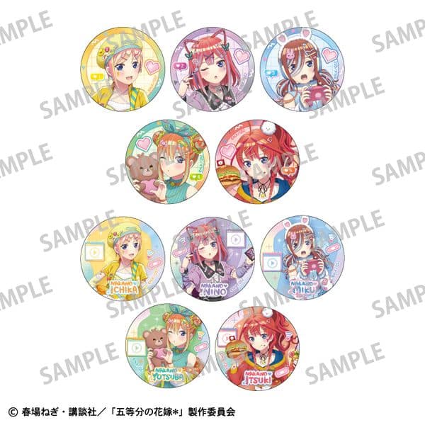 五等分の花嫁* トレーディングメタリック缶バッジ 配信者なりきり  キャラアニで
                                                2025年09月発売