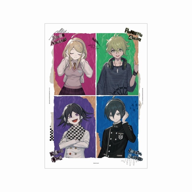ダンガンロンパシリーズ lackさんイラスト 赤松 楓&天海 蘭太郎&王馬 小吉&最原 終一 ヘッドフォンver. A3マット加工ポスター
 
2025年10月7日発売