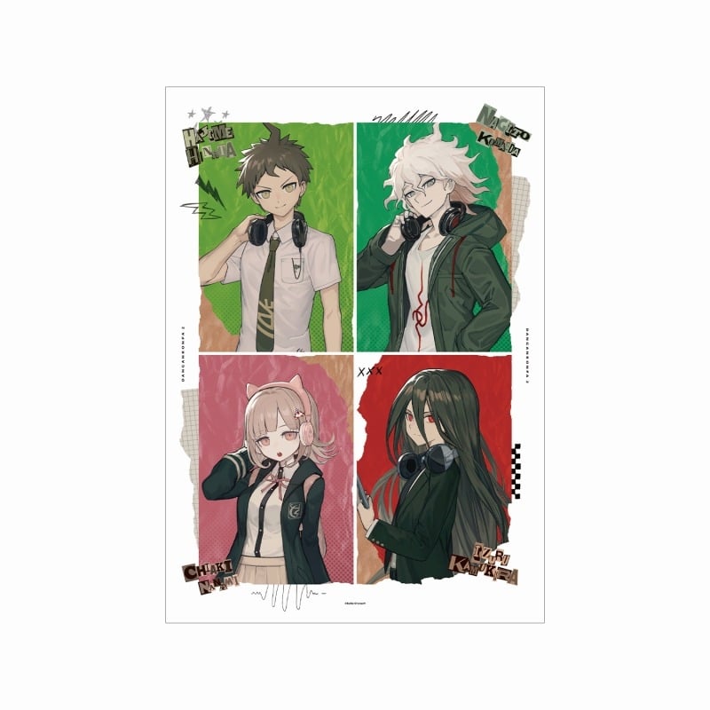 ダンガンロンパシリーズ lackさんイラスト 日向 創&狛枝 凪斗&七海 千秋&カムクラ イズル ヘッドフォンver. A3マット加工ポスター
 
2025年10月7日発売