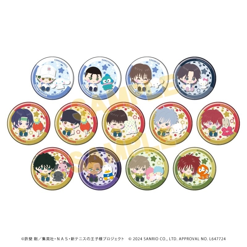 新テニスの王子様×サンリオキャラクターズ 缶バッジ1月中学生デザイン ブラインド(全13種)(描き下ろしイラスト)
 
2025年04月発売