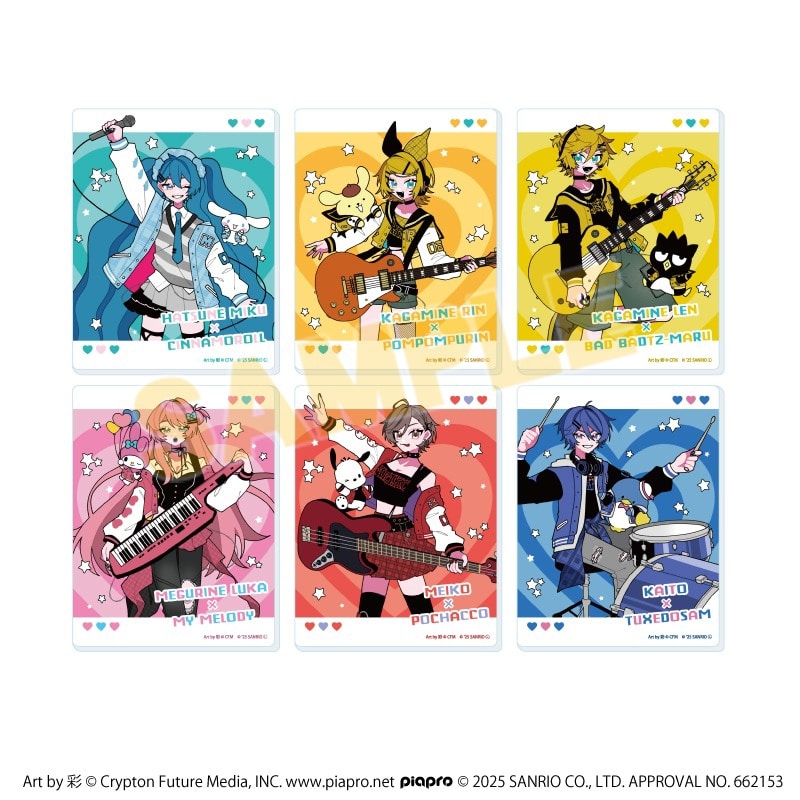 ピアプロキャラクターズ × サンリオキャラクターズ アクリルカード1月ブラインド(全6種)(コラボイラスト)
 
2025年09月発売