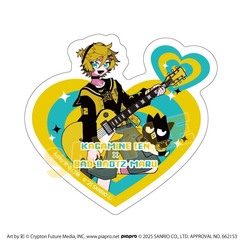 ピアプロキャラクターズ × サンリオキャラクターズ ダイカットスマホステッカー3月鏡音レン×バッドばつ丸(コラボイラスト)
 
2025年09月発売
で取扱中 (アニメイト)
