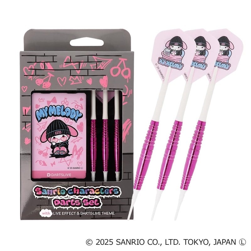 Sanrio characters ダーツセット with DARTSLIVE CARD【Solid&Cool】　マイメロディ
 
2025年08月上旬発売
