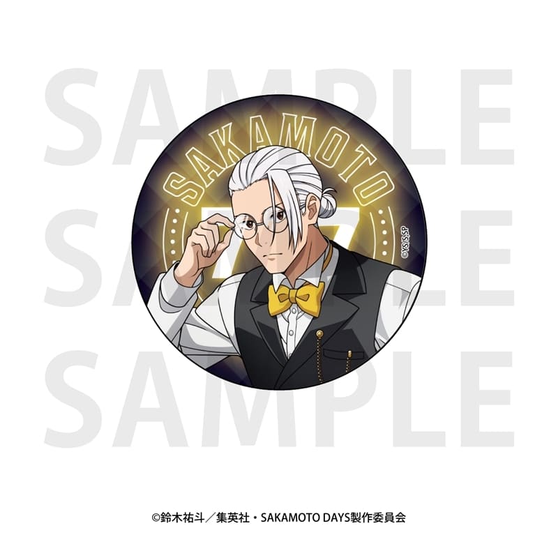 サカモトデイズ メタリック缶バッジ 描き下ろし等身カジノディーラー坂本太郎B 
2025年10月下旬発売