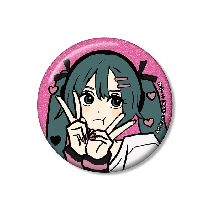 初音ミク 描き下ろし 初音ミク ハートver. Art by coalowl グリッター缶バッジ ver.B【再販】
 
2025年12月17日発売
